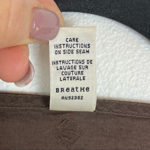 PrAna 100% Cotton Long Sleeve V-Neck Boho Top Small Brown - Picture 9 of 10